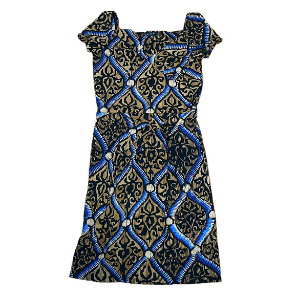 ANTONIO Melani Baroque Damask Print Sheath Dress size XS stretch - Picture 2 of 8